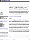 Cover page: The role of socio-economic disparities in the relative success and persistence of SARS-CoV-2 variants in New York City in early 2021.