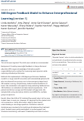 Cover page: 360-Degree Feedback Model to Enhance Interprofessional Learning.