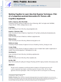 Cover page: Working together to learn new oral hygiene techniques: Pilot of a carepartner-assisted intervention for persons with cognitive impairment