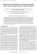 Cover page: Quantitative determination of dynamical properties using coherent spatial frequency domain imaging.