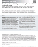 Cover page: Body Composition and Mortality after Adult Lung Transplantation in the United States