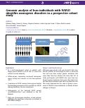 Cover page: Genomic analysis of lean individuals with NAFLD identifies monogenic disorders in a prospective cohort study