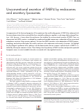 Cover page: Unconventional secretion of FABP4 by endosomes and secretory lysosomes