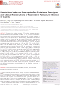 Cover page: Associations between Aminoquinoline Resistance Genotypes and Clinical Presentations of Plasmodium falciparum Infection in Uganda