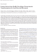 Cover page: Feature Interactions Enable Decoding of Sensorimotor Transformations for Goal-Directed Movement