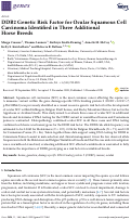 Cover page: DDB2 Genetic Risk Factor for Ocular Squamous Cell Carcinoma Identified in Three Additional Horse Breeds