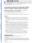 Cover page: A comprehensive prognostic tool for older adults: Predicting death, ADL disability, and walking disability simultaneously.