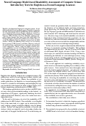 Cover page: Neural Language Model-based Readability Assessment of Computer Science Introductory Texts for English-as-a-Second Language Learners