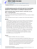 Cover page: 2,4-dichlorophenoxyacetic acid (2,4-D) and risk of non-Hodgkin lymphoma: a meta-analysis accounting for exposure levels