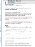 Cover page: Rural Latino caregivers' beliefs and behaviors around their children's salt consumption