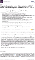 Cover page: Negative Regulation of the Differentiation of Flk2− CD34− LSK Hematopoietic Stem Cells by EKLF/KLF1
