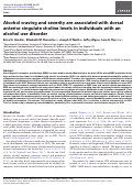 Cover page: Alcohol Craving and Severity are Associated with Dorsal Anterior Cingulate Choline Levels in Individuals with an Alcohol Use Disorder.