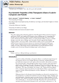 Cover page: Psychometric Properties of the Therapeutic Alliance Scale for Caregivers and Parents