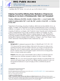 Cover page: Helping Yourself by Offering Help: Mediators of Expressive Helping in Survivors of Hematopoietic Stem Cell Transplant