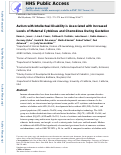 Cover page: Autism with intellectual disability is associated with increased levels of maternal cytokines and chemokines during gestation