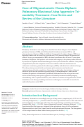 Cover page: Cure of Oligometastatic Classic Biphasic Pulmonary Blastoma Using Aggressive Tri-modality Treatment: Case Series and Review of the Literature.