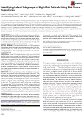 Cover page: Identifying Latent Subgroups of High-Risk Patients Using Risk Score Trajectories