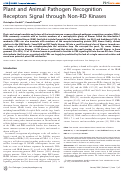 Cover page: Plant and animal pathogen recognition receptors signal through non-RD kinases.