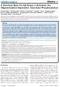 Cover page: A Structural Basis for IκB Kinase 2 Activation Via Oligomerization-Dependent Trans Auto-Phosphorylation