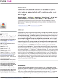 Cover page: Genomic characterization of a diazotrophic microbiota associated with maize aerial root mucilage