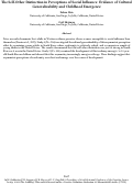 Cover page: The Self-Other Distinction in Perceptions of Social Influence: Evidence of Cultural Generalizability and Childhood Emergence