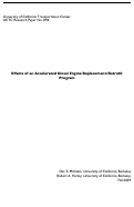 Cover page: Effects of an Accelerated Diesel Engine Replacement/Retrofit Program