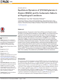 Cover page: Equilibrium Dynamics of β-N-Methylamino-L-Alanine (BMAA) and Its Carbamate Adducts at Physiological Conditions