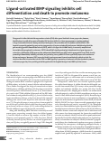 Cover page: Ligand-activated BMP signaling inhibits cell differentiation and death to promote melanoma