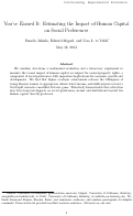 Cover page: You’ve earned it: estimating the impact of human capital on social preferences