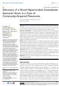 Cover page: Discovery of a Novel Hypervirulent Acinetobacter baumannii Strain in a Case of Community-Acquired Pneumonia