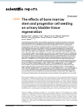 Cover page: The effects of bone marrow stem and progenitor cell seeding on urinary bladder tissue regeneration