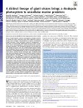 Cover page: A distinct lineage of giant viruses brings a rhodopsin photosystem to unicellular marine predators