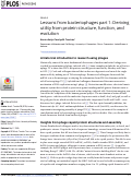 Cover page: Lessons from bacteriophages part 1: Deriving utility from protein structure, function, and evolution