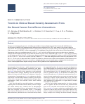 Cover page: Trends in Clinical Breast Density Assessment From the Breast Cancer Surveillance Consortium