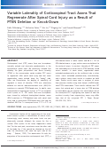 Cover page: Variable laterality of corticospinal tract axons that regenerate after spinal cord injury as a result of PTEN deletion or knock‐down