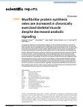 Cover page: Myofibrillar protein synthesis rates are increased in chronically exercised skeletal muscle despite decreased anabolic signaling