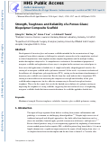 Cover page: Strength, toughness, and reliability of a porous glass/biopolymer composite scaffold