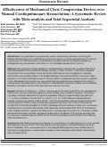 Cover page: Effectiveness of Mechanical Chest Compression Devices over Manual Cardiopulmonary Resuscitation: A Systematic Review with Meta-analysis and Trial Sequential Analysis