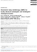 Cover page: Stereotactic body radiotherapy (SBRT) for locally advanced extrahepatic and intrahepatic cholangiocarcinoma