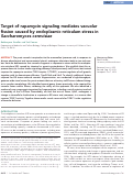 Cover page: Target of rapamycin signaling mediates vacuolar fission caused by endoplasmic reticulum stress in Saccharomyces cerevisiae