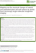 Cover page: Mapping out the structural changes of natural and pretreated plant cell wall surfaces by atomic force microscopy single molecular recognition imaging