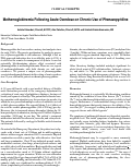 Cover page: Methemoglobinemia Following Acute Overdose on Chronic Use of Phenazopyridine