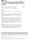 Cover page: CSF concentrations of soluble TREM2 as a marker of microglial activation in HIV-1 infection