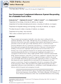 Cover page: Sex chromosome complement influences operant responding for a palatable food in mice