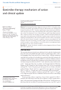 Cover page: Ezetimibe therapy: mechanism of action and clinical update