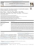 Cover page: Always on my mind: Cross-brain associations of mental health symptoms during simultaneous parent-child scanning