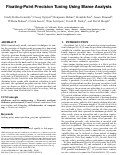 Cover page: Floating-point precision tuning using blame analysis