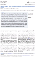 Cover page: Medical residency match applicants undervalue factors that predict stress and burnout