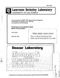 Cover page: Performance of a Coincidence Based Blood Activity Monitor