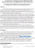 Cover page: Current practice for design and control of high thermal mass radiant cooling systems, and opportunities for future improvements